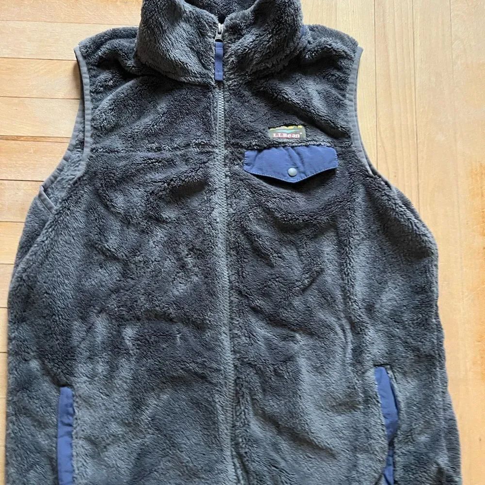 L.L. Bean Charcoal Fleece Vest